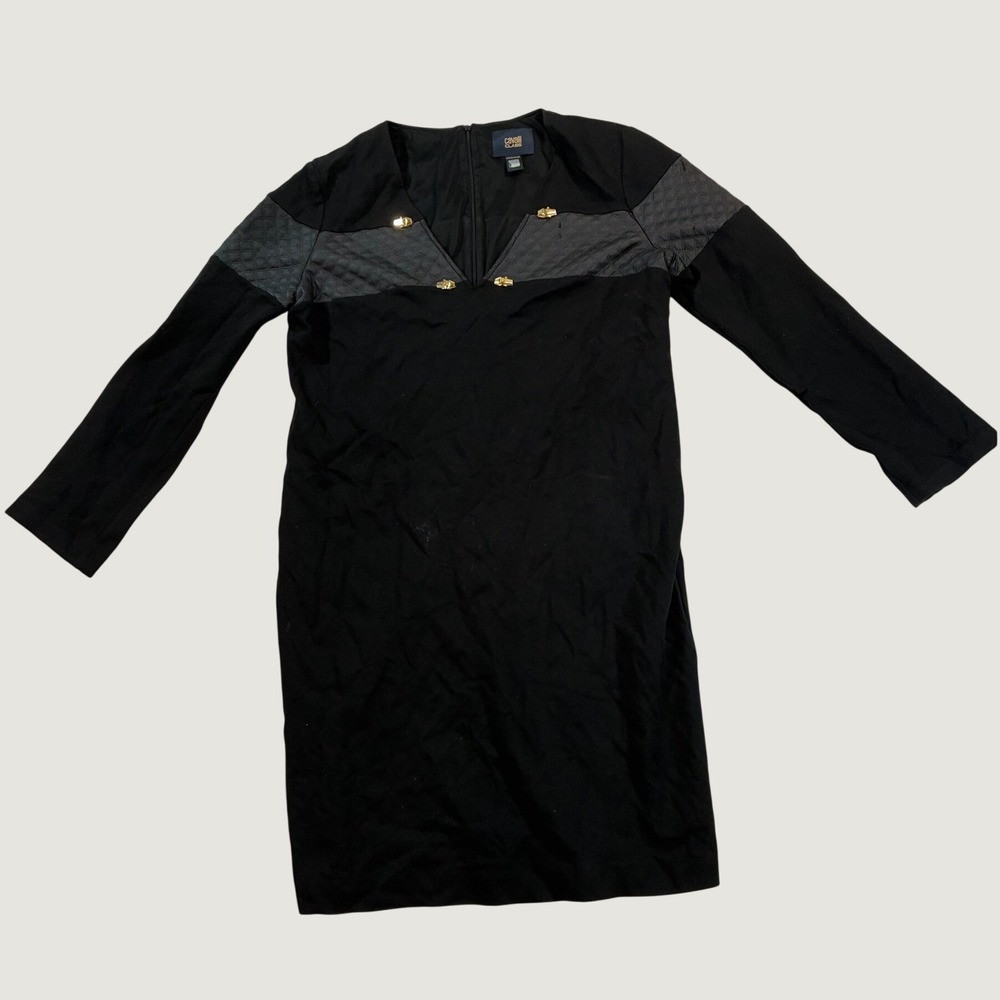 Cavalli Class Women's Roberto Cavalli Dress Size 12 Black Quilted D42